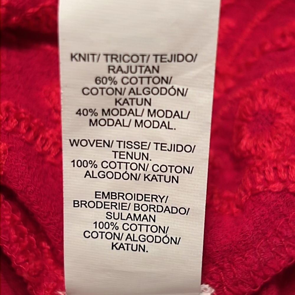 Lucky Brand Dark Pink Embroidered Short Sleeve Shirt - Picture 15 of 16